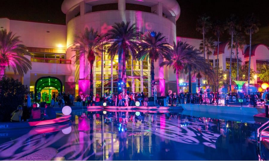 Meetings Setup Outside in Pool Area