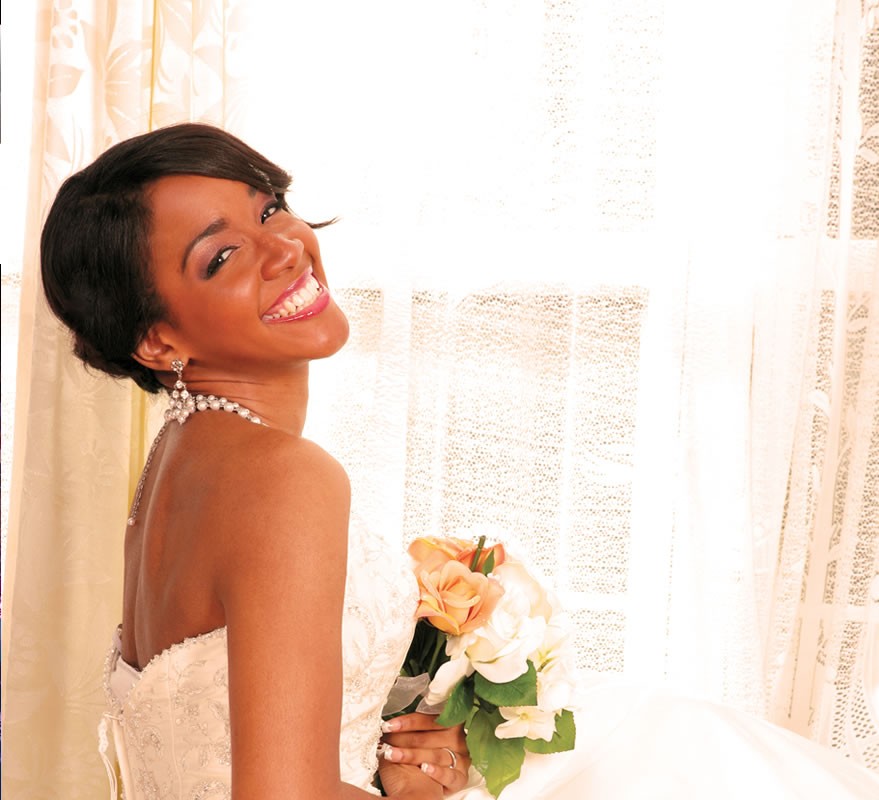 Bride in dress